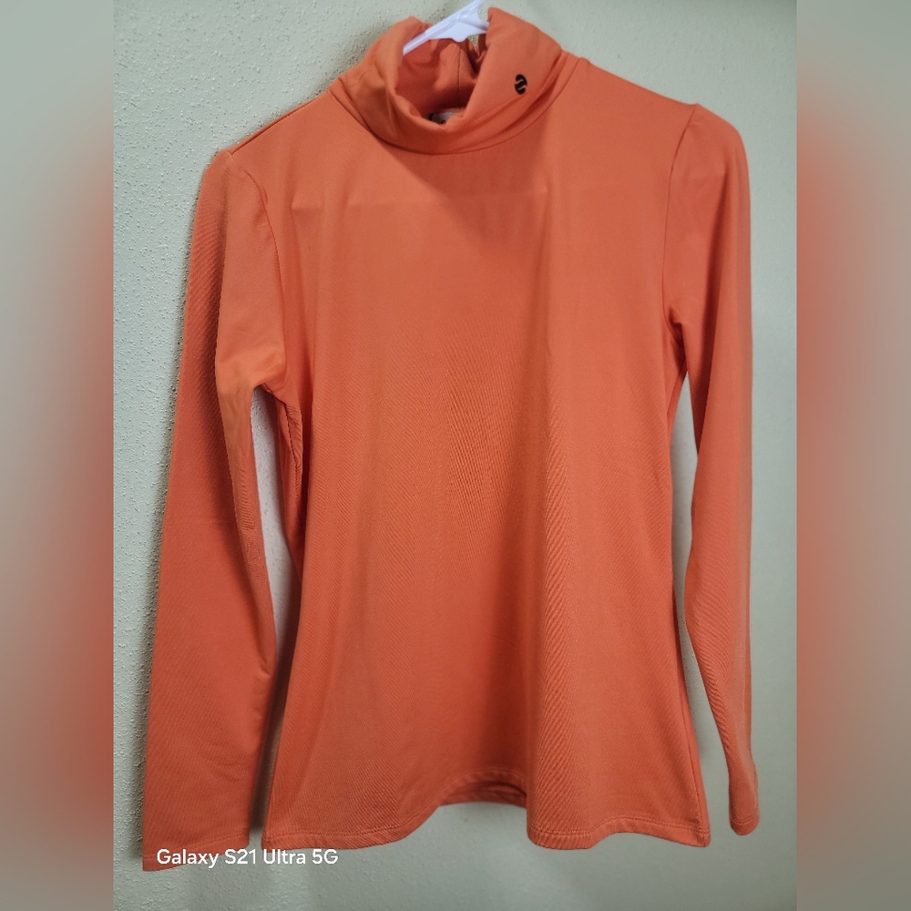 NWT SSLR Women’s Collection Orange Turtleneck Long Sleeves Base Layer Size  S